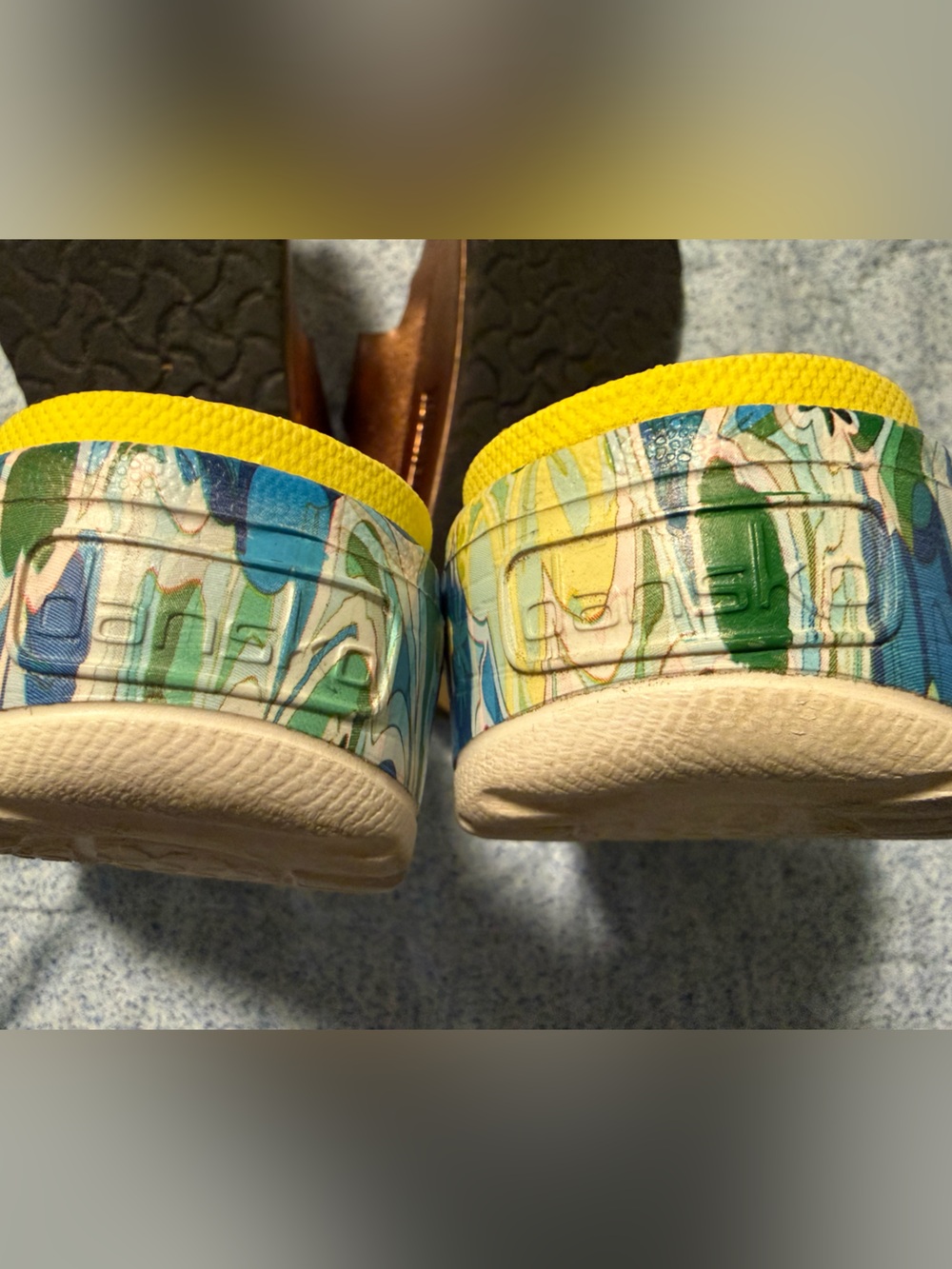 Dansko Women’s Yellow Floral Double-Buckle Slide Sandals - Picture 8 of 8